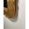 ANTICA SPECCHIERA VASSOIO CORNICE DORATA 1800 SPECCHIO LEGNO FOGLIA ORO DECORO