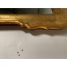 ANTICA SPECCHIERA VASSOIO CORNICE DORATA 1800 SPECCHIO LEGNO FOGLIA ORO DECORO