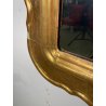 ANTICA SPECCHIERA VASSOIO CORNICE DORATA 1800 SPECCHIO LEGNO FOGLIA ORO DECORO