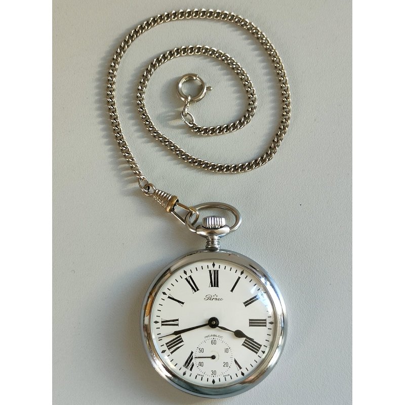 ANTICO OROLOGIO TASCA Perseo FS Ferrovie EPOCA anni 60 OLD Railroad POCKET WATCH