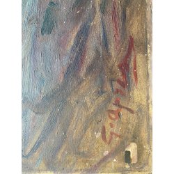 ANTICO DIPINTO olio Aprea Giuseppe SCENA MADRE BAMBINI GIOCHI MARE SPIAGGIA '900