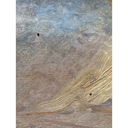 ANTICO DIPINTO olio Aprea Giuseppe SCENA MADRE BAMBINI GIOCHI MARE SPIAGGIA '900