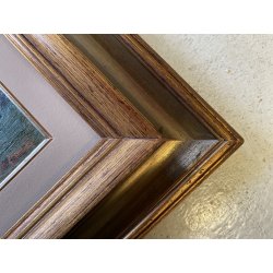 QUADRO DIPINTO OLIO Artino Giroldi PAESAGGIO LACUSTRE SELVA LAGO MAGGIORE '900