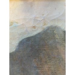 ANTICO DIPINTO OLIO TELA FIRMATO A. Martignoni PAESAGGIO LACUSTRE MONTAGNE '900