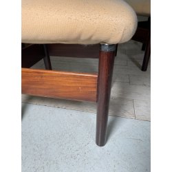 6 SEDIE VINTAGE CHELSEA VITTORIO INTROINI SAPORITI ANNI 60 LEGNO STOFFA BEIGE