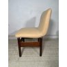 6 SEDIE VINTAGE CHELSEA VITTORIO INTROINI SAPORITI ANNI 60 LEGNO STOFFA BEIGE