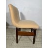 6 SEDIE VINTAGE CHELSEA VITTORIO INTROINI SAPORITI ANNI 60 LEGNO STOFFA BEIGE