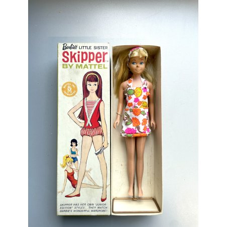 rara BARBIE SKIPPER con SCATOLA by MATTEL 1963 BIONDA little sister 0950 JAPAN