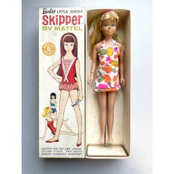 rara BARBIE SKIPPER con SCATOLA by MATTEL 1963 BIONDA little sister 0950 JAPAN