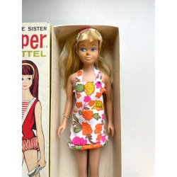 rara BARBIE SKIPPER con SCATOLA by MATTEL 1963 BIONDA little sister 0950 JAPAN