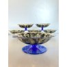 RARO SET 6 COPPE VETRO MURANO Vedar Milano DECORO NEOCLASSICO ANNI '30 ø12,5cm