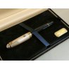 PENNA STILOGRAFICA Aurora 88 BIG Silver Cap 925 FOUNTAIN PEN Nib M oro 14k BOX