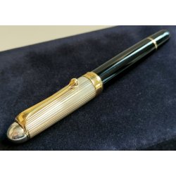 PENNA STILOGRAFICA Aurora 88 BIG Silver Cap 925 FOUNTAIN PEN Nib M oro 14k BOX