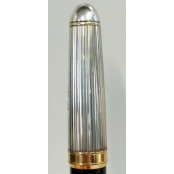 PENNA STILOGRAFICA Aurora 88 BIG Silver Cap 925 FOUNTAIN PEN Nib M oro 14k BOX