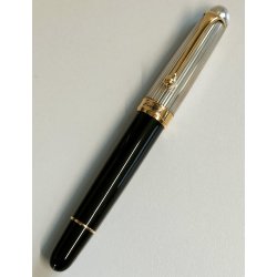 PENNA STILOGRAFICA Aurora 88 BIG Silver Cap 925 FOUNTAIN PEN Nib M oro 14k BOX