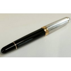 PENNA STILOGRAFICA Aurora 88 BIG Silver Cap 925 FOUNTAIN PEN Nib M oro 14k BOX