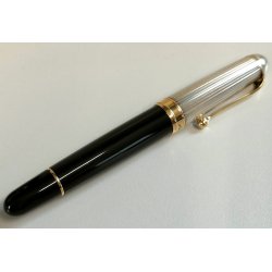 PENNA STILOGRAFICA Aurora 88 BIG Silver Cap 925 FOUNTAIN PEN Nib M oro 14k BOX