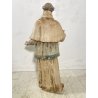 ANTICA SCULTURA LEGNO POLICROMO SANTO SACERDOTE MANCANZE XVIII/XVII sec 85cm/h