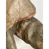 ANTICA SCULTURA LEGNO POLICROMO SANTO SACERDOTE MANCANZE XVIII/XVII sec 85cm/h