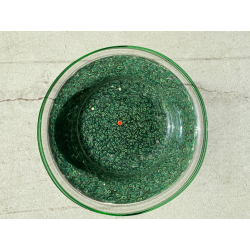 VASO VETRO MURANO Vistosi DESIGN Gae Aulenti SERIE Neverrino MURRINE VERDE '70