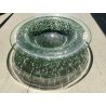 VASO VETRO MURANO Vistosi DESIGN Gae Aulenti SERIE Neverrino MURRINE VERDE '70