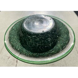 VASO VETRO MURANO Vistosi DESIGN Gae Aulenti SERIE Neverrino MURRINE VERDE '70