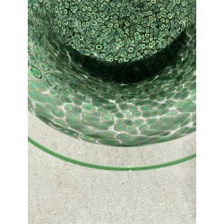 VASO VETRO MURANO Vistosi DESIGN Gae Aulenti SERIE Neverrino MURRINE VERDE '70