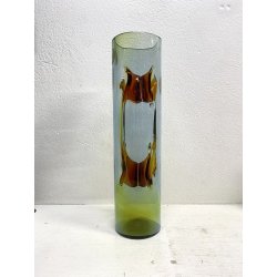 VASO VETRO MURANO DESIGN Toni Zuccheri PER VeArt "Talea" SERIE MEMBRANE  '70s