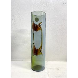 VASO VETRO MURANO DESIGN Toni Zuccheri PER VeArt "Talea" SERIE MEMBRANE  '70s