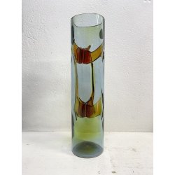VASO VETRO MURANO DESIGN Toni Zuccheri PER VeArt "Talea" SERIE MEMBRANE  '70s