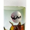 VASO VETRO MURANO DESIGN Toni Zuccheri PER VeArt "Talea" SERIE MEMBRANE  '70s