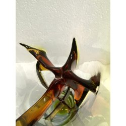 VASO VETRO MURANO DESIGN Toni Zuccheri PER VeArt "Talea" SERIE MEMBRANE  '70s