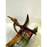 VASO VETRO MURANO DESIGN Toni Zuccheri PER VeArt "Talea" SERIE MEMBRANE  '70s