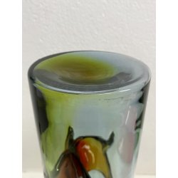 VASO VETRO MURANO DESIGN Toni Zuccheri PER VeArt "Talea" SERIE MEMBRANE  '70s