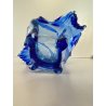 VASO VETRO SOFFIATO CESTINO FORMA ORGANICA PETALO ONDA VINTAGE VASE FLOWER