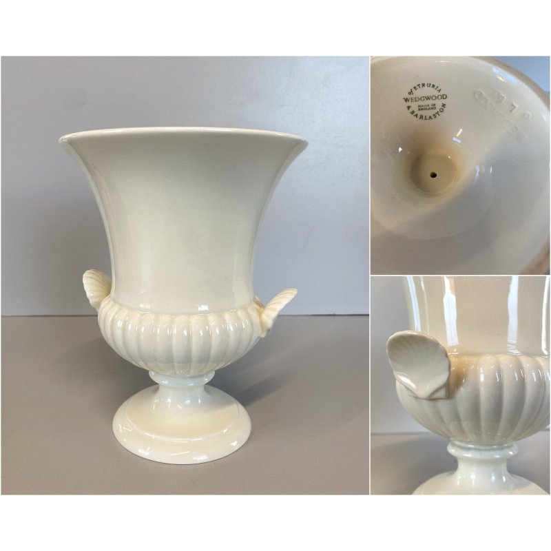 VASO COPPA MEDICEA CERAMICA DESIGN Norman Wilson PER Wedgwood MANICI CONCHIGLIA