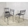 SET 3 SEDIA MOD. Sandow 101 Renè Herbst PER Pallucco ANNI 80  CHAIR CROMATE