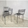 SET 3 SEDIA MOD. Sandow 101 Renè Herbst PER Pallucco ANNI 80  CHAIR CROMATE