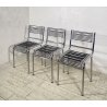 SET 3 SEDIA MOD. Sandow 101 Renè Herbst PER Pallucco ANNI 80  CHAIR CROMATE