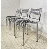 SET 3 SEDIA MOD. Sandow 101 Renè Herbst PER Pallucco ANNI 80  CHAIR CROMATE