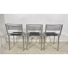 SET 3 SEDIA MOD. Sandow 101 Renè Herbst PER Pallucco ANNI 80  CHAIR CROMATE