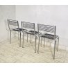 SET 3 SEDIA MOD. Sandow 101 Renè Herbst PER Pallucco ANNI 80  CHAIR CROMATE