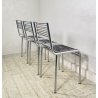 SET 3 SEDIA MOD. Sandow 101 Renè Herbst PER Pallucco ANNI 80  CHAIR CROMATE