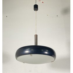 LAMPADARIO DESIGN PENDENTE SOSPENSIONE VETRO ANNI 50 METALLO LAMPADA SOFFITTO