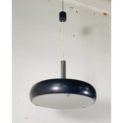 LAMPADARIO DESIGN PENDENTE SOSPENSIONE VETRO ANNI 50 METALLO LAMPADA SOFFITTO