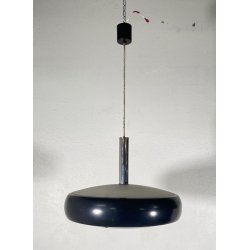 LAMPADARIO DESIGN PENDENTE SOSPENSIONE VETRO ANNI 50 METALLO LAMPADA SOFFITTO