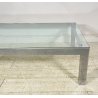 TAVOLINO SALOTTO ANNI 70 ACCIAIO CROMATO VETRO TABLE DESIGN TAVOLO FUMO SALA