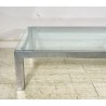 TAVOLINO SALOTTO ANNI 70 ACCIAIO CROMATO VETRO TABLE DESIGN TAVOLO FUMO SALA