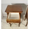 ANTICA COPPIA COMODINO STILE LUIGI XV LEGNO PRIMI 1900 CASSETTO ANTA OTTONE