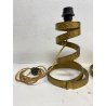 COPPIA LAMPADA TAVOLO VINTAGE DESIGN Luciano Frigerio SPIRALE OTTONE BOUCLE' '70
